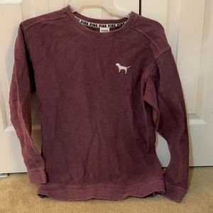 PINK Corduroy Crew Sweatshirt